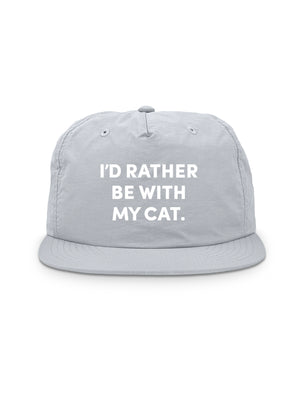 I'd Rather Be With My Cat. Quick-Dry Cap