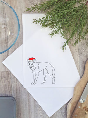 Dingo Christmas Edition Tea Towel