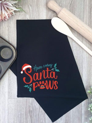 Here Comes Santa Paws Tea Towel