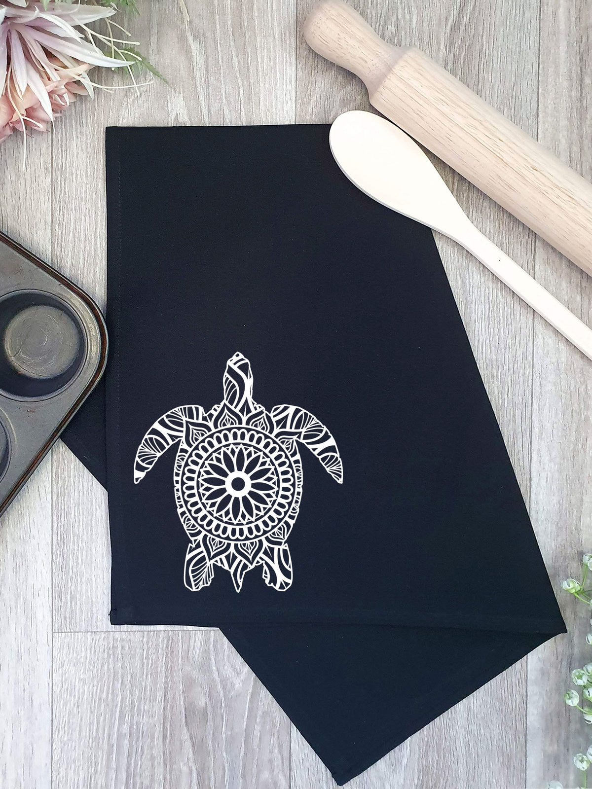 Turtle Mandala Tea Towel