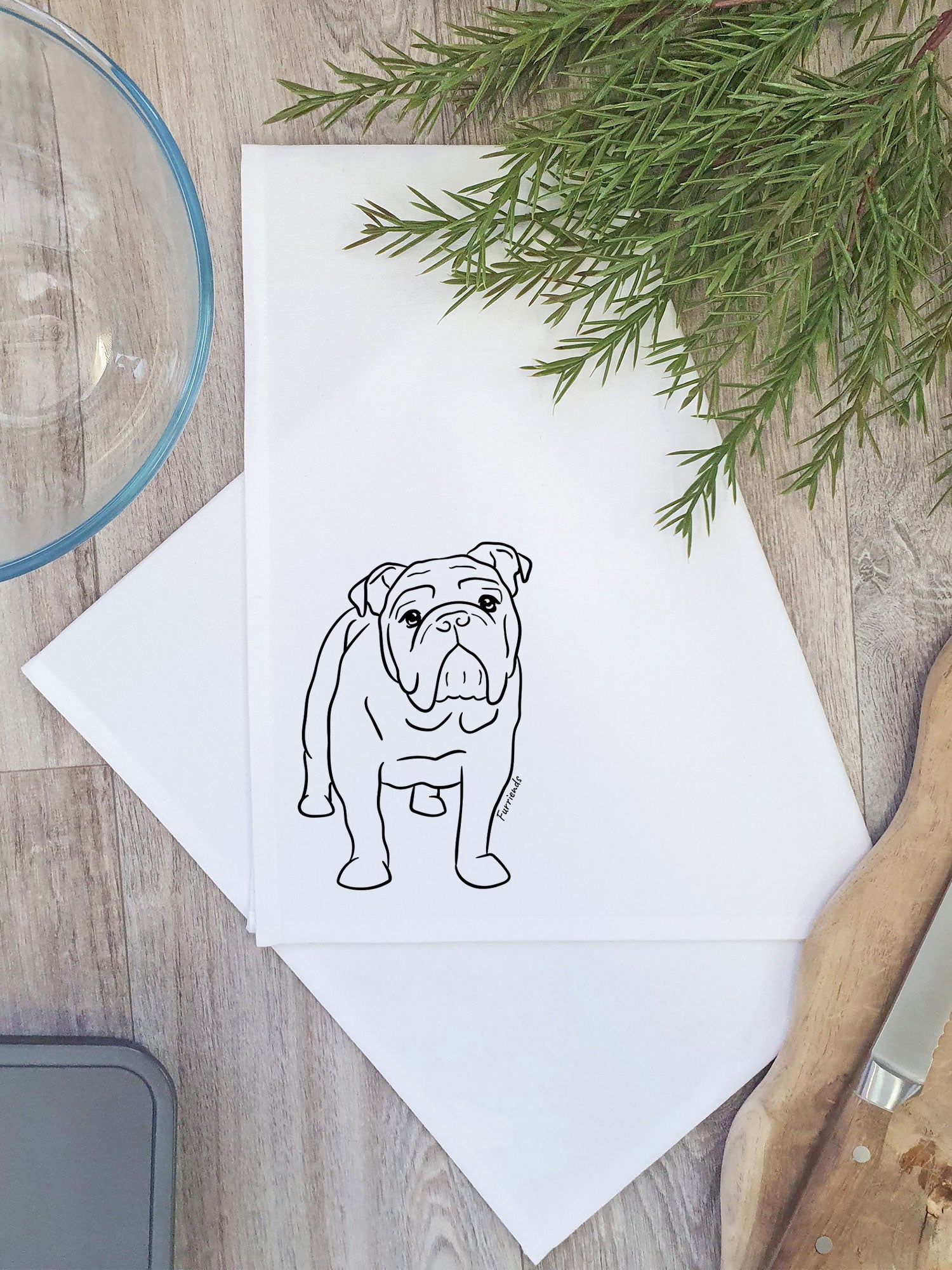 British Bulldog Tea Towel