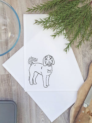 Labradoodle Tea Towel