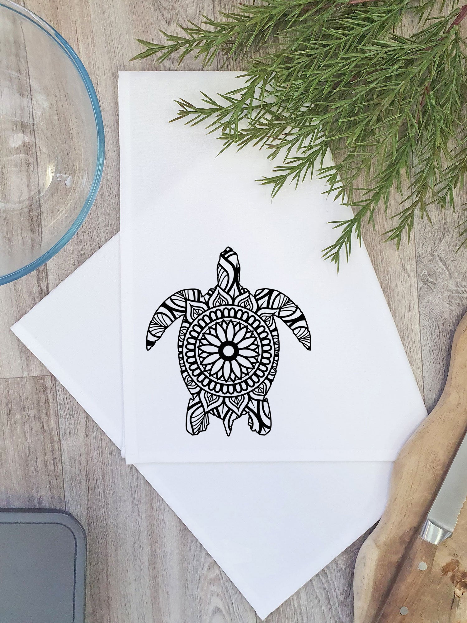 Turtle Mandala Tea Towel