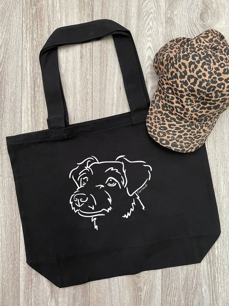 Chocolate shops Lab Head Embroidered on Tote Bag