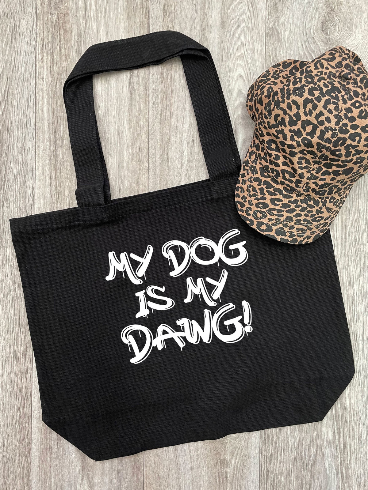 My Dog Is My Dawg! Cotton Canvas Shoulder Tote Bag