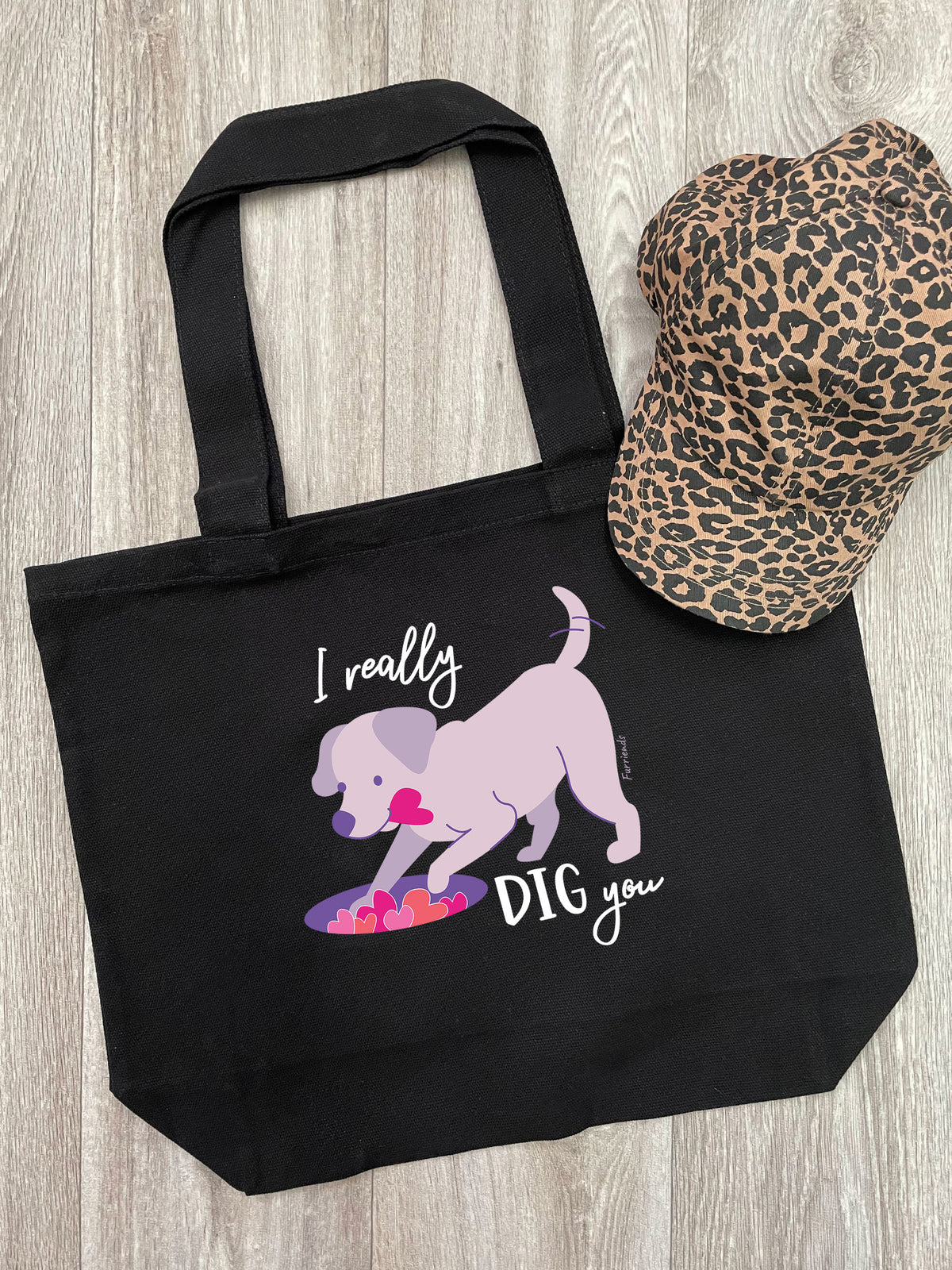 I Really Dig You Cotton Canvas Shoulder Tote Bag