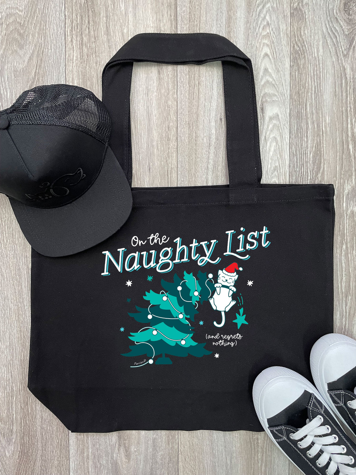 On The Naughty List - Cat Stella Tote Bag