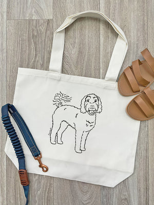 Labradoodle Cotton Canvas Shoulder Tote Bag