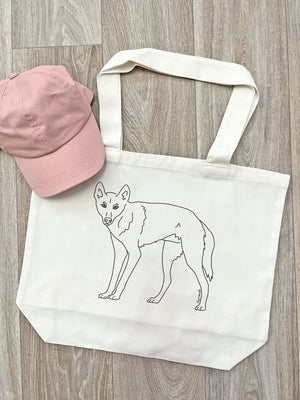 Dingo Cotton Canvas Shoulder Tote Bag