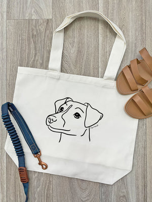 Jack Russell Terrier (Smooth Coat) Cotton Canvas Shoulder Tote Bag