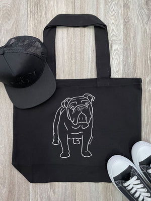 British Bulldog Cotton Canvas Shoulder Tote Bag