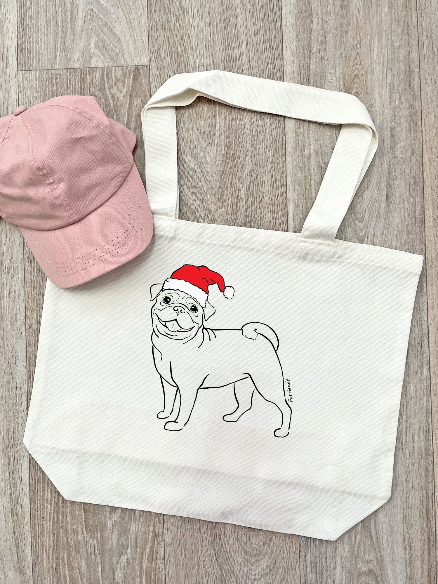 Pug tote bag hotsell