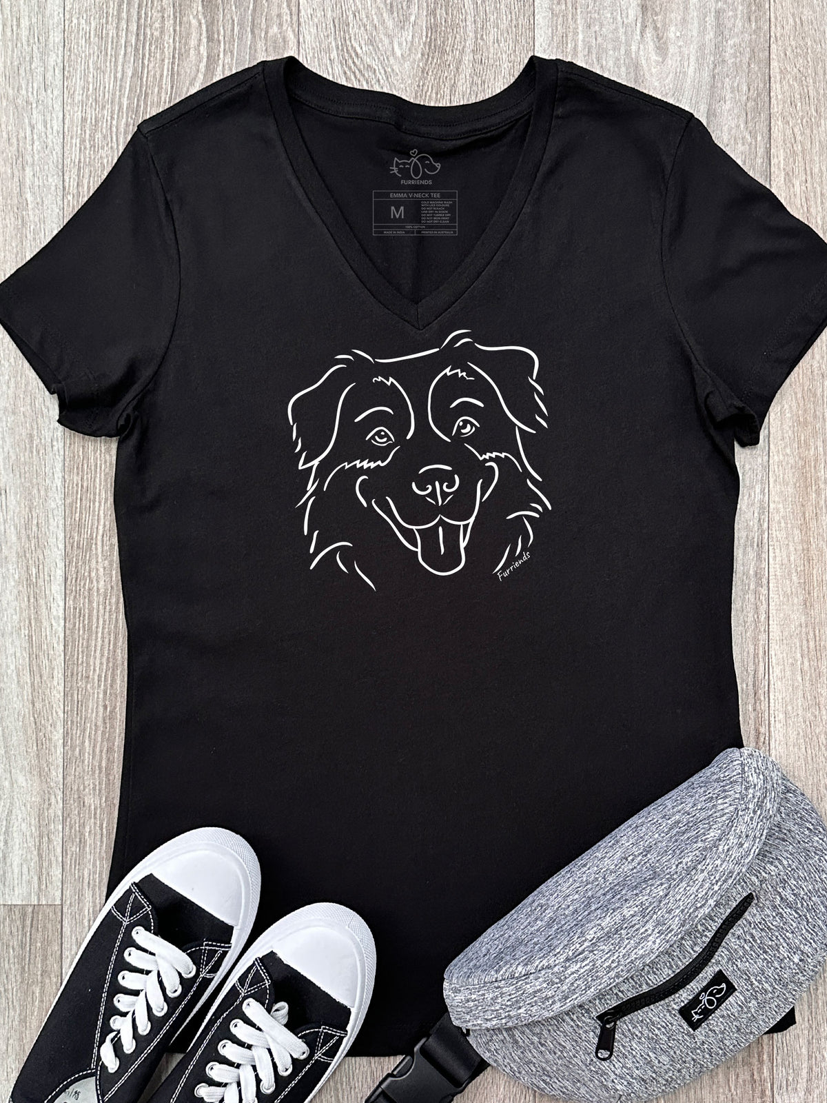 Australian Shepherd Emma V-Neck Tee