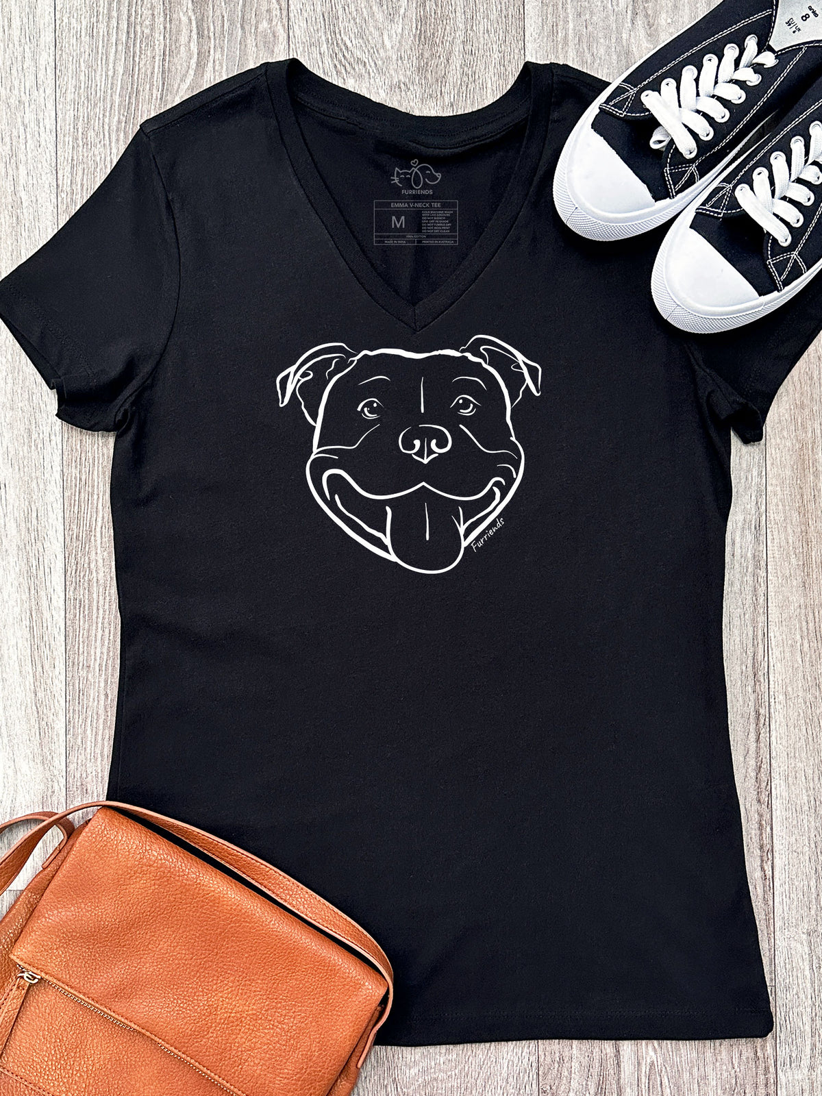 Staffordshire Bull Terrier Emma V-Neck Tee