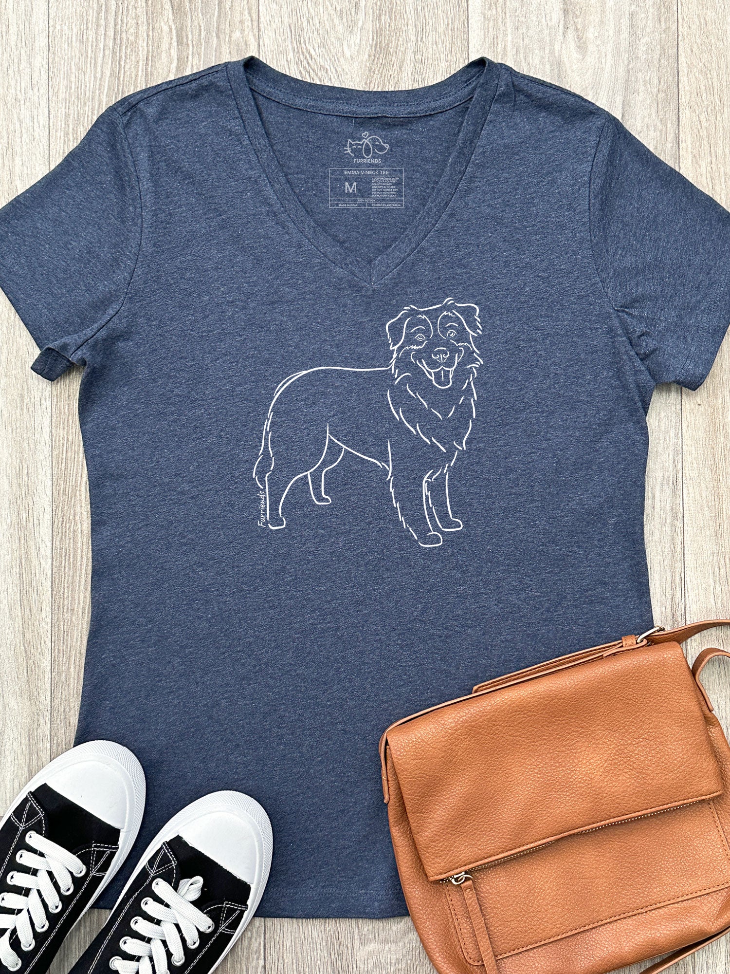 Australian Shepherd Emma V-Neck Tee