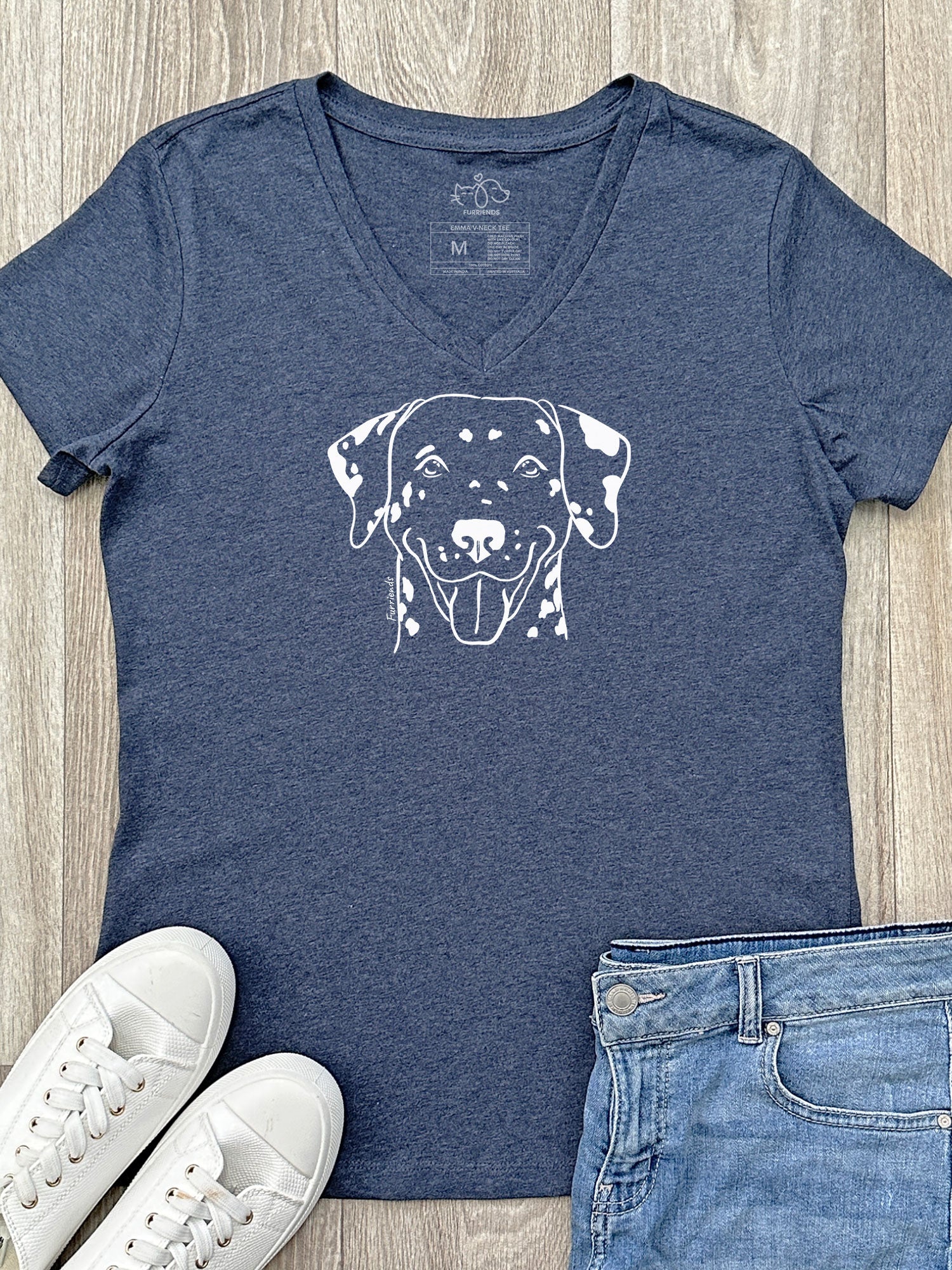 Dalmatian Emma V-Neck Tee