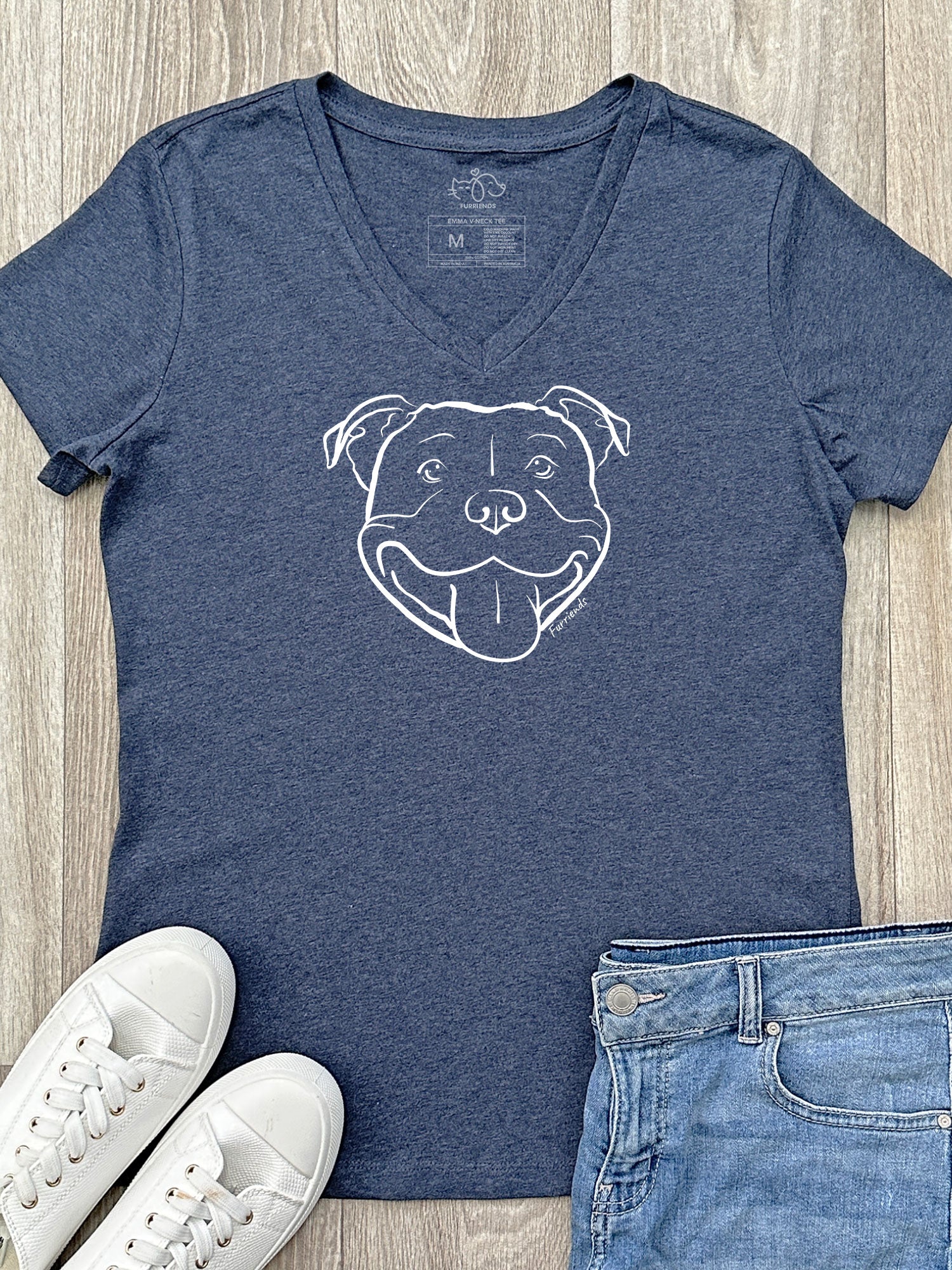 Staffordshire Bull Terrier Emma V-Neck Tee