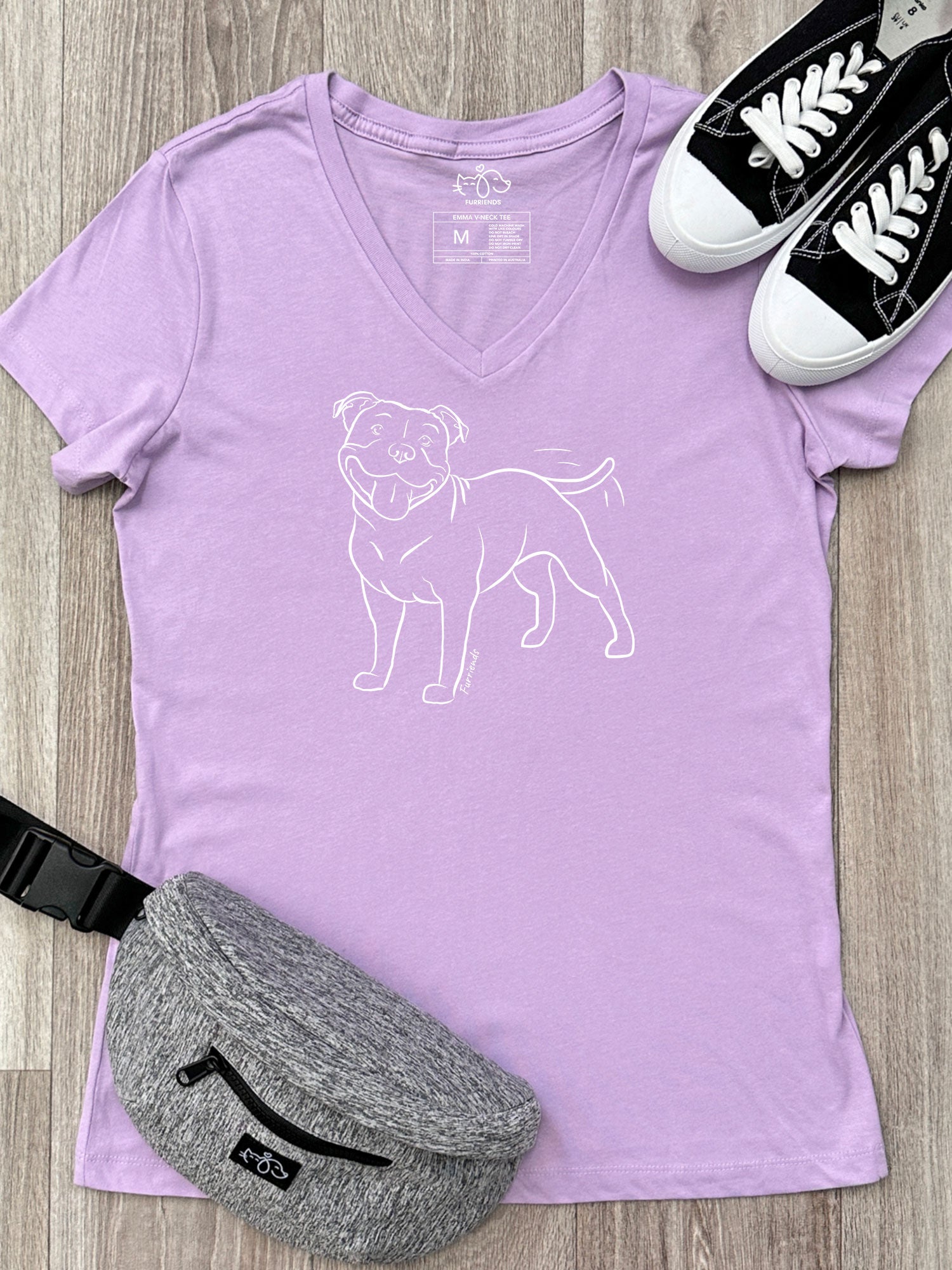 Staffordshire Bull Terrier Emma V-Neck Tee