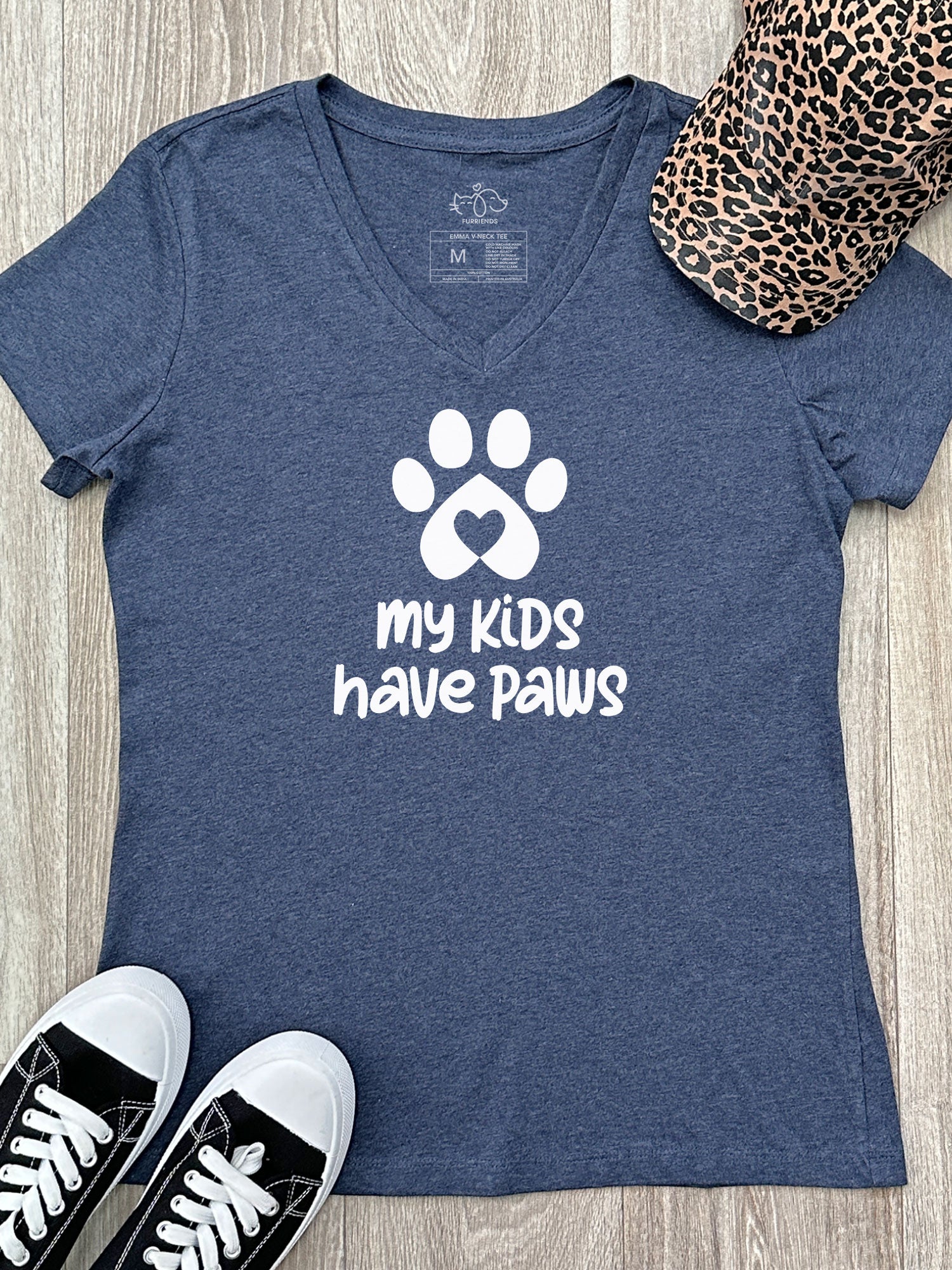 My Kids Have Paws Emma V-Neck Tee