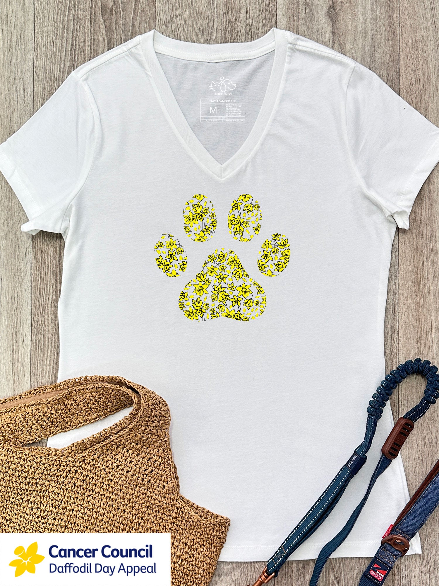 LIMITED EDITION Light After Dark Paw Print Emma V-Neck Tee