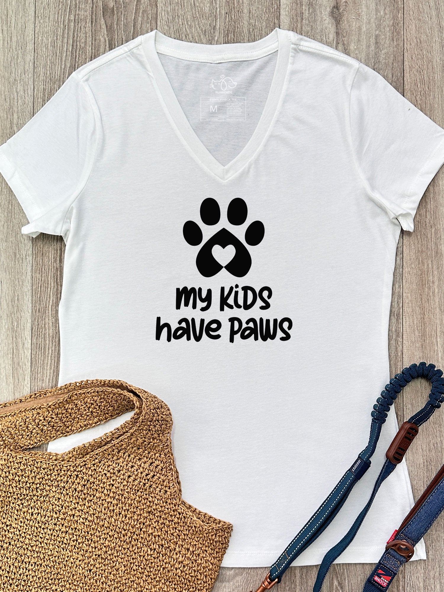 My Kids Have Paws Emma V-Neck Tee