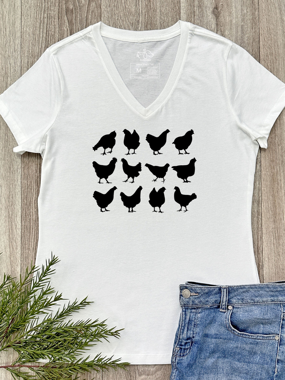 The Flock Emma V-Neck Tee