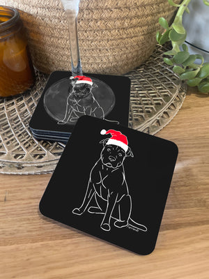 American Staffordshire Terrier Christmas Edition Coaster