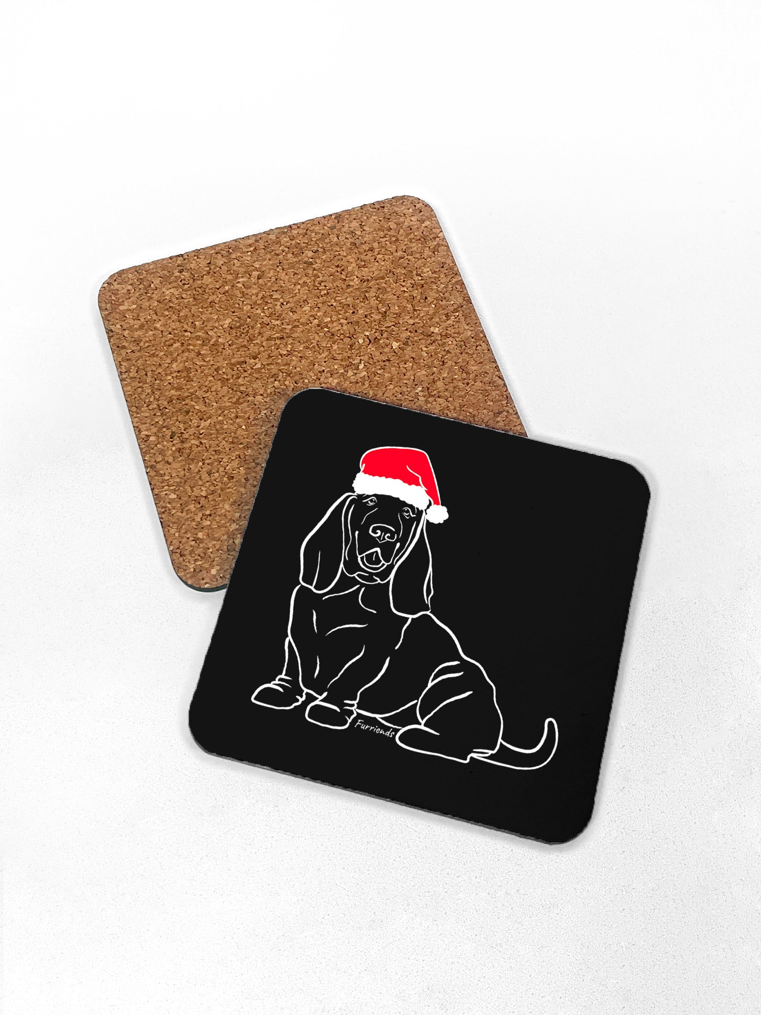 Basset Hound Christmas Edition Coaster