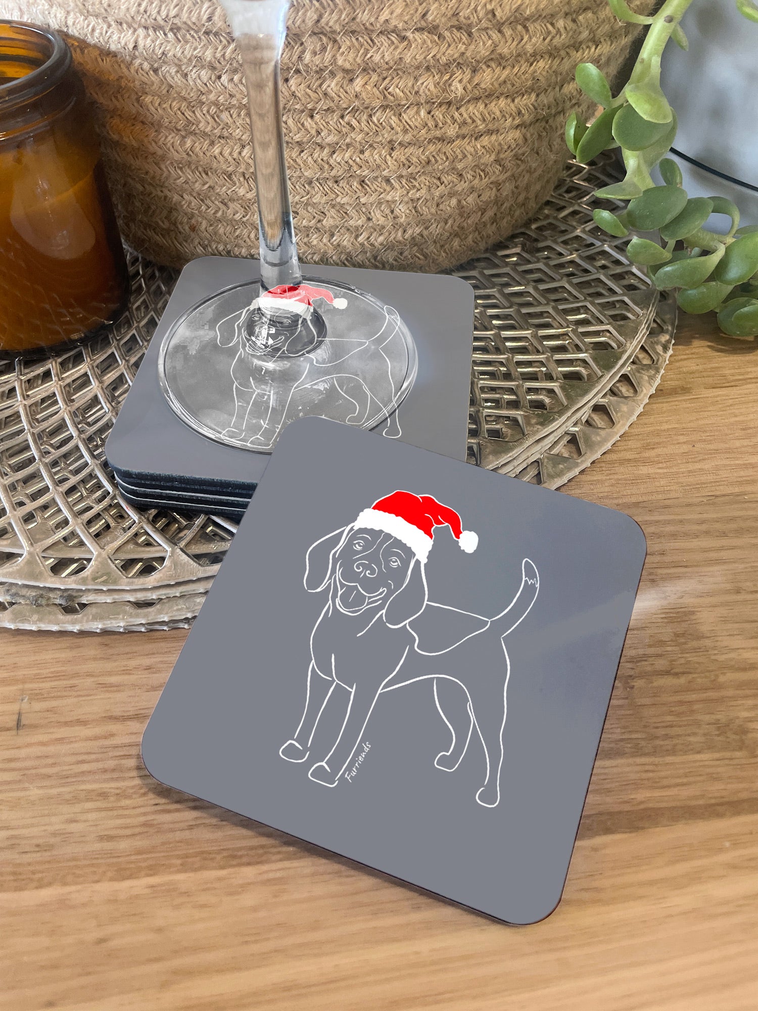 Beagle Christmas Edition Coaster