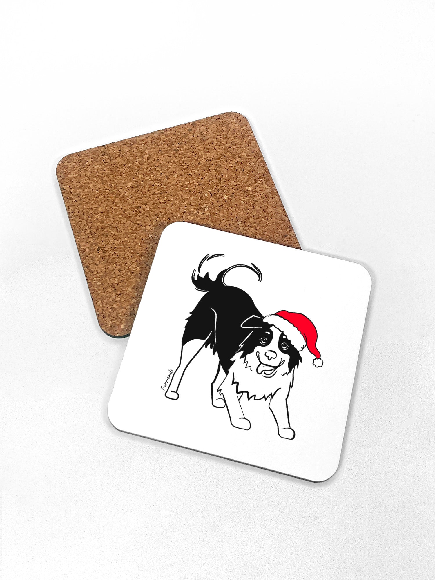 Border Collie Christmas Edition Coaster