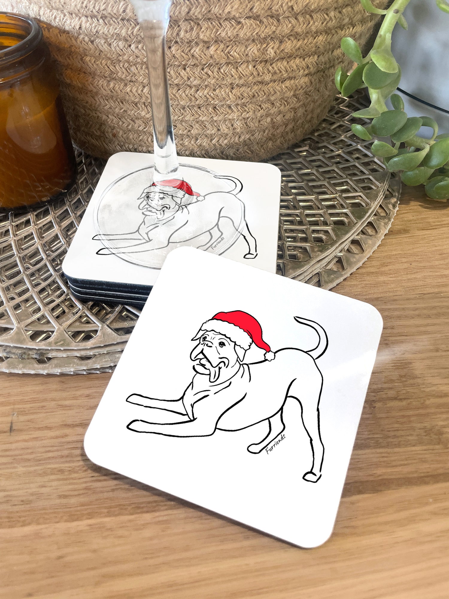 Boxer Christmas Edition Coaster