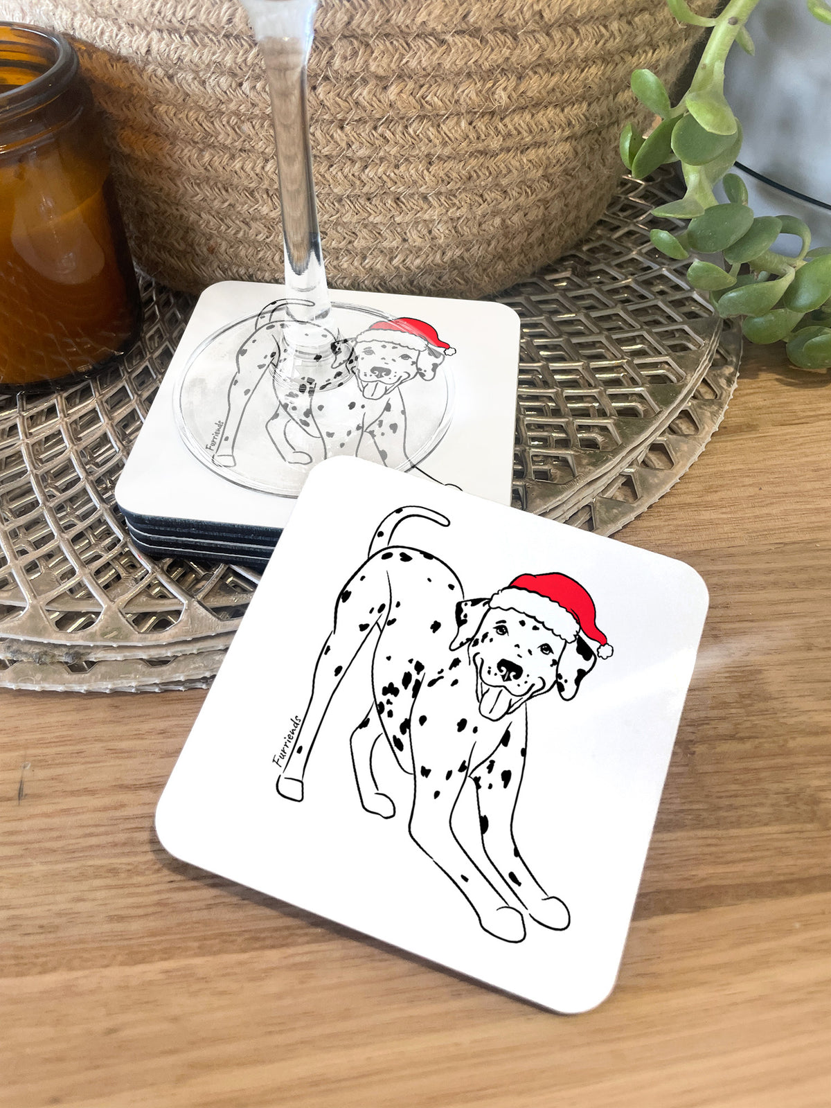 Dalmatian Christmas Edition Coaster