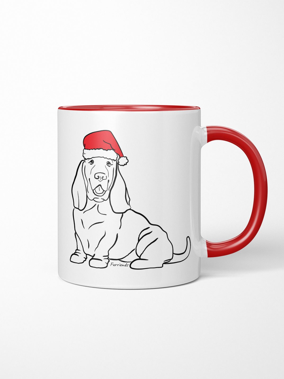 Basset Hound Christmas Edition Ceramic Mug Furriends Australia