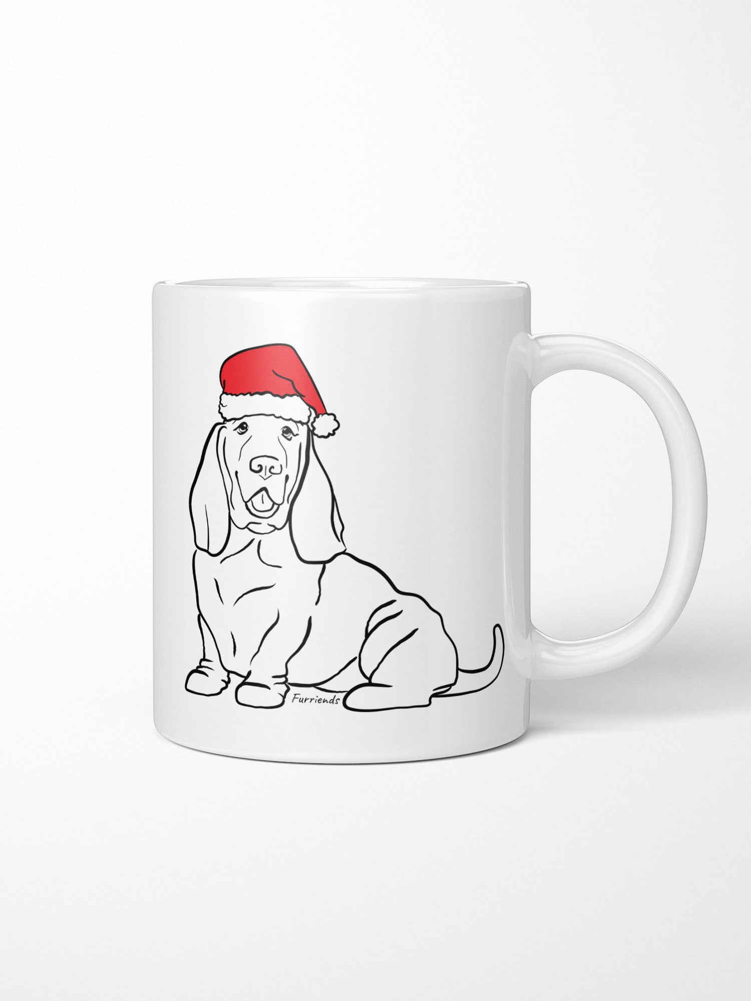 Basset Hound Christmas Edition Ceramic Mug