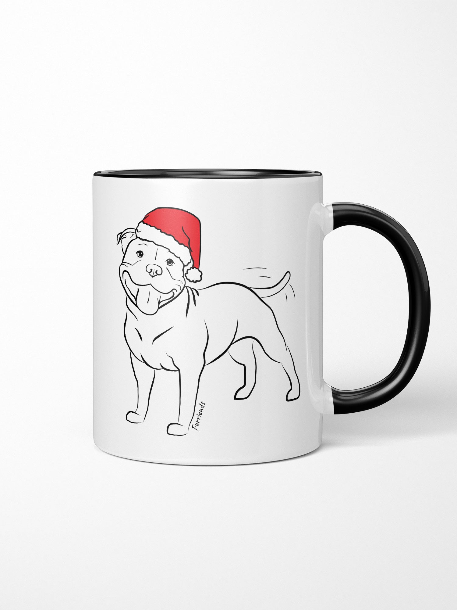 Staffordshire Bull Terrier Christmas Edition Ceramic Mug