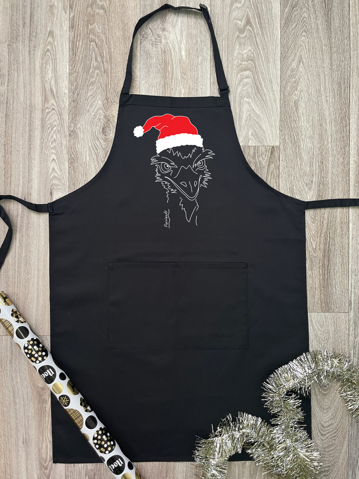 Emu Christmas Edition Bib Apron