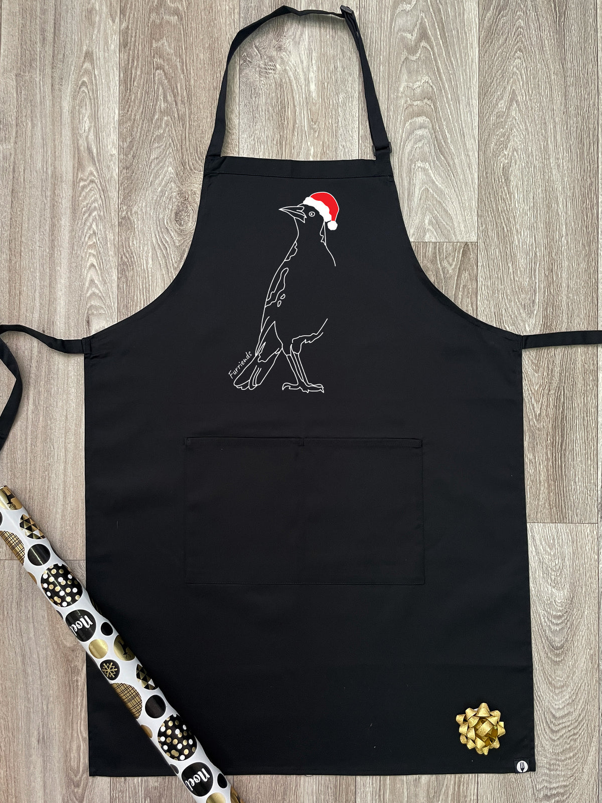 Australian Magpie - Christmas Edition Bib Apron