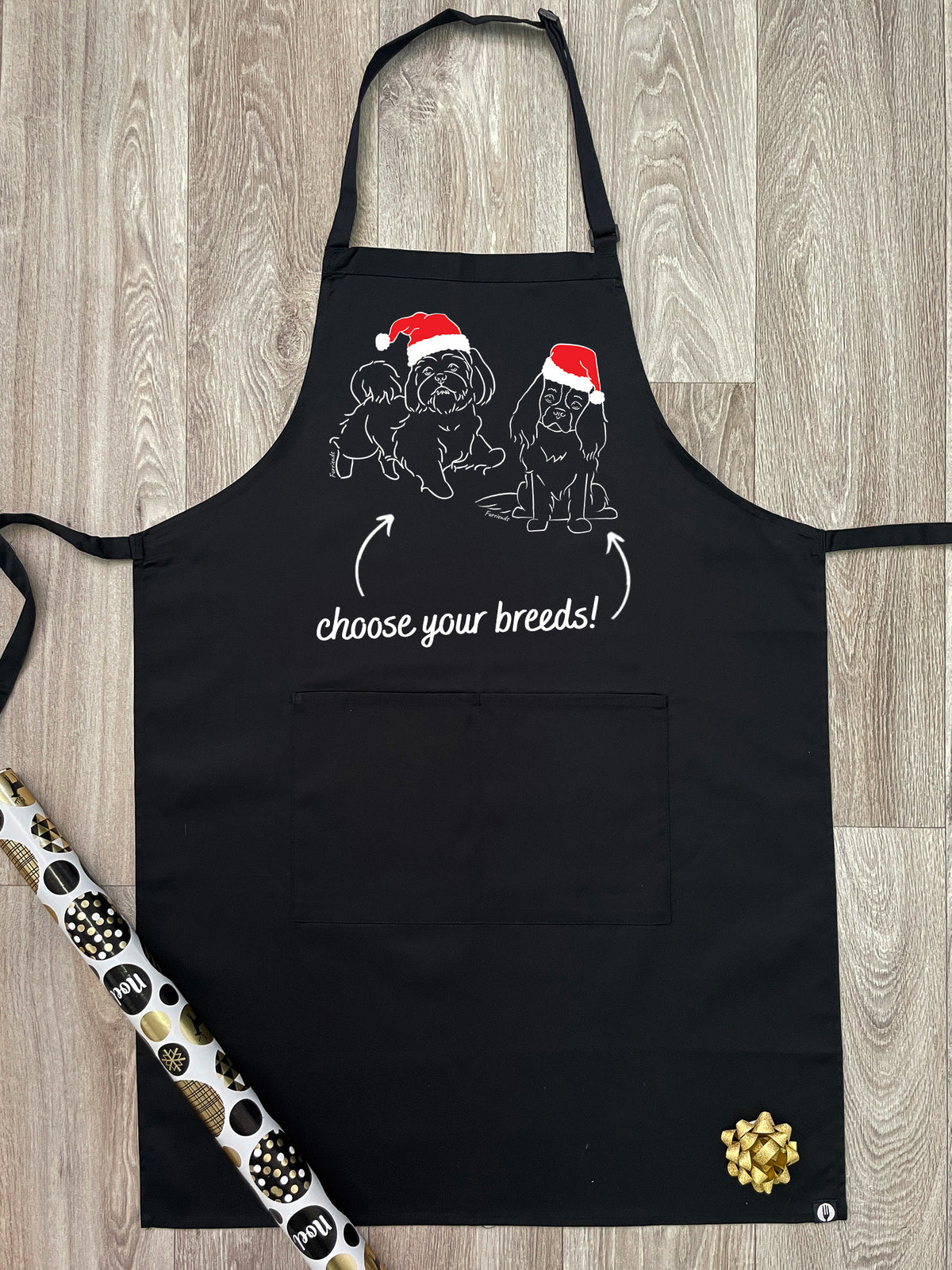 Christmas Edition Dual Breed Customisable Bib Apron