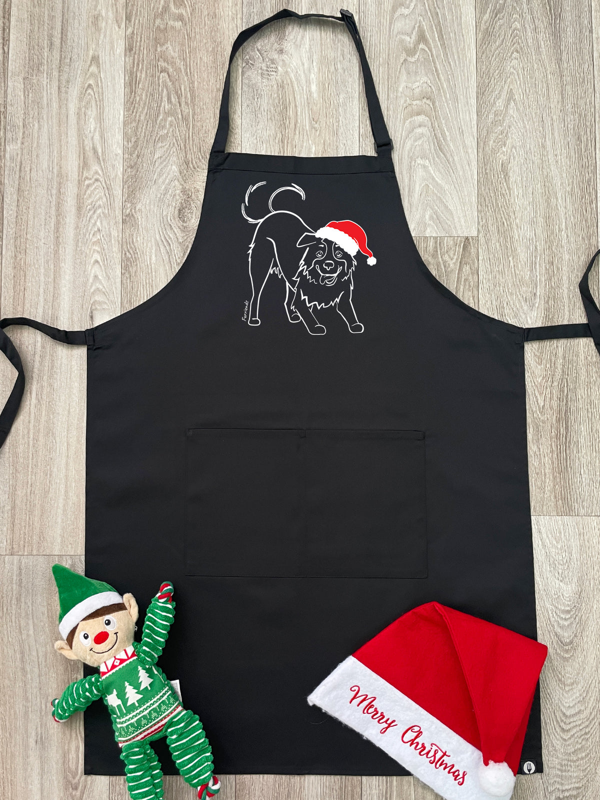 Border Collie Christmas Edition Bib Apron