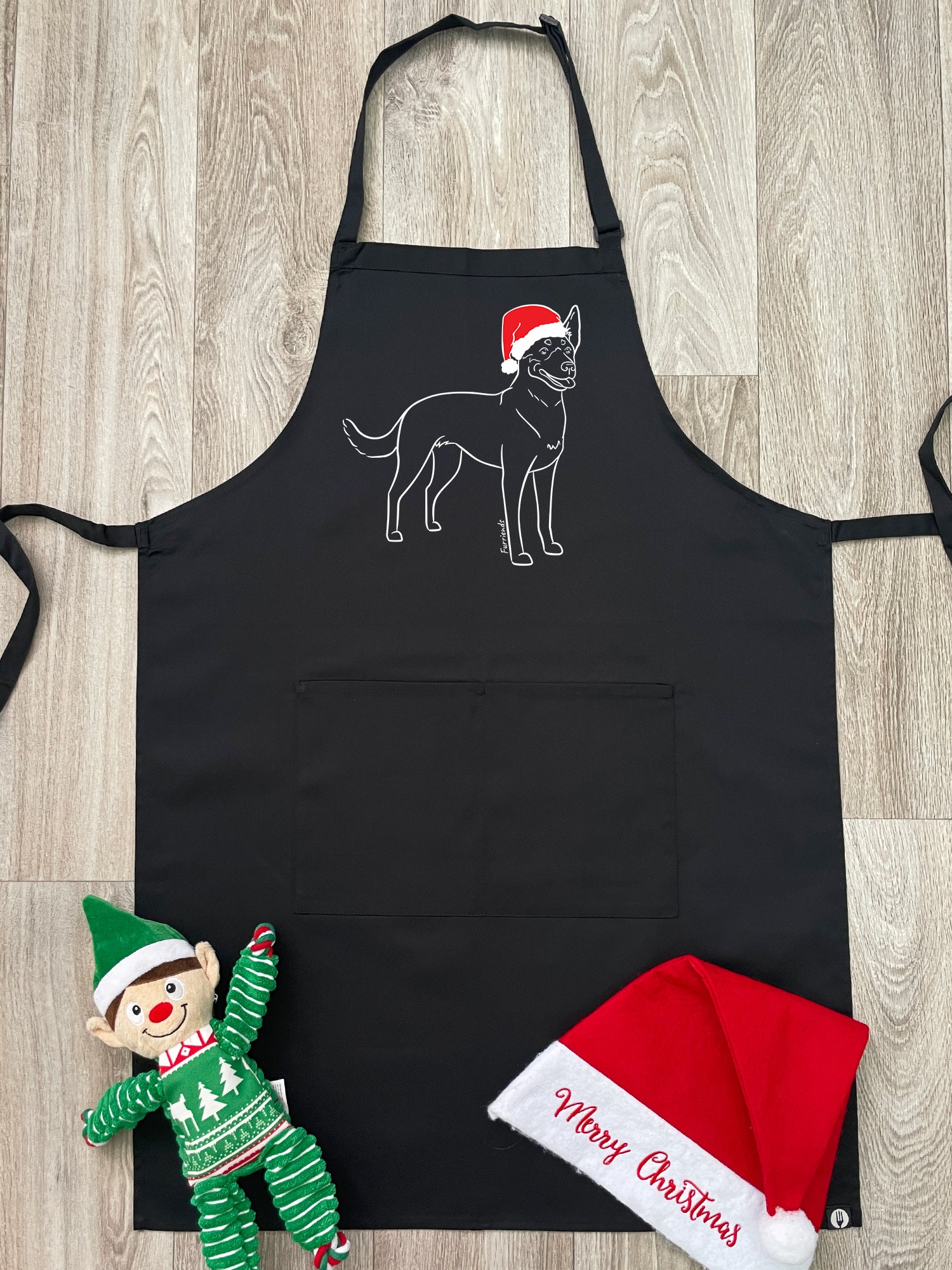 Kelpie Christmas Edition Bib Apron