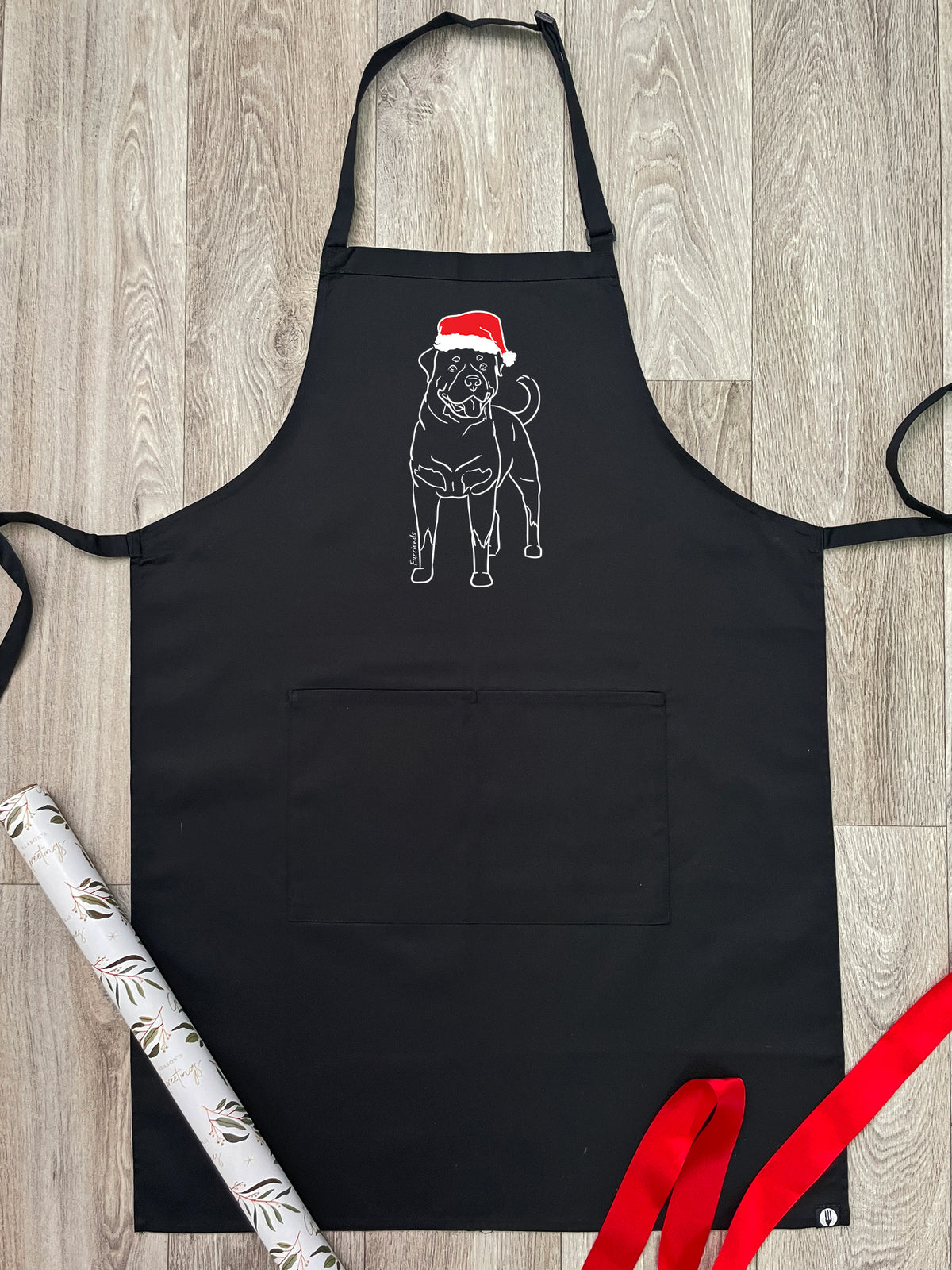 Rottweiler Christmas Edition Bib Apron