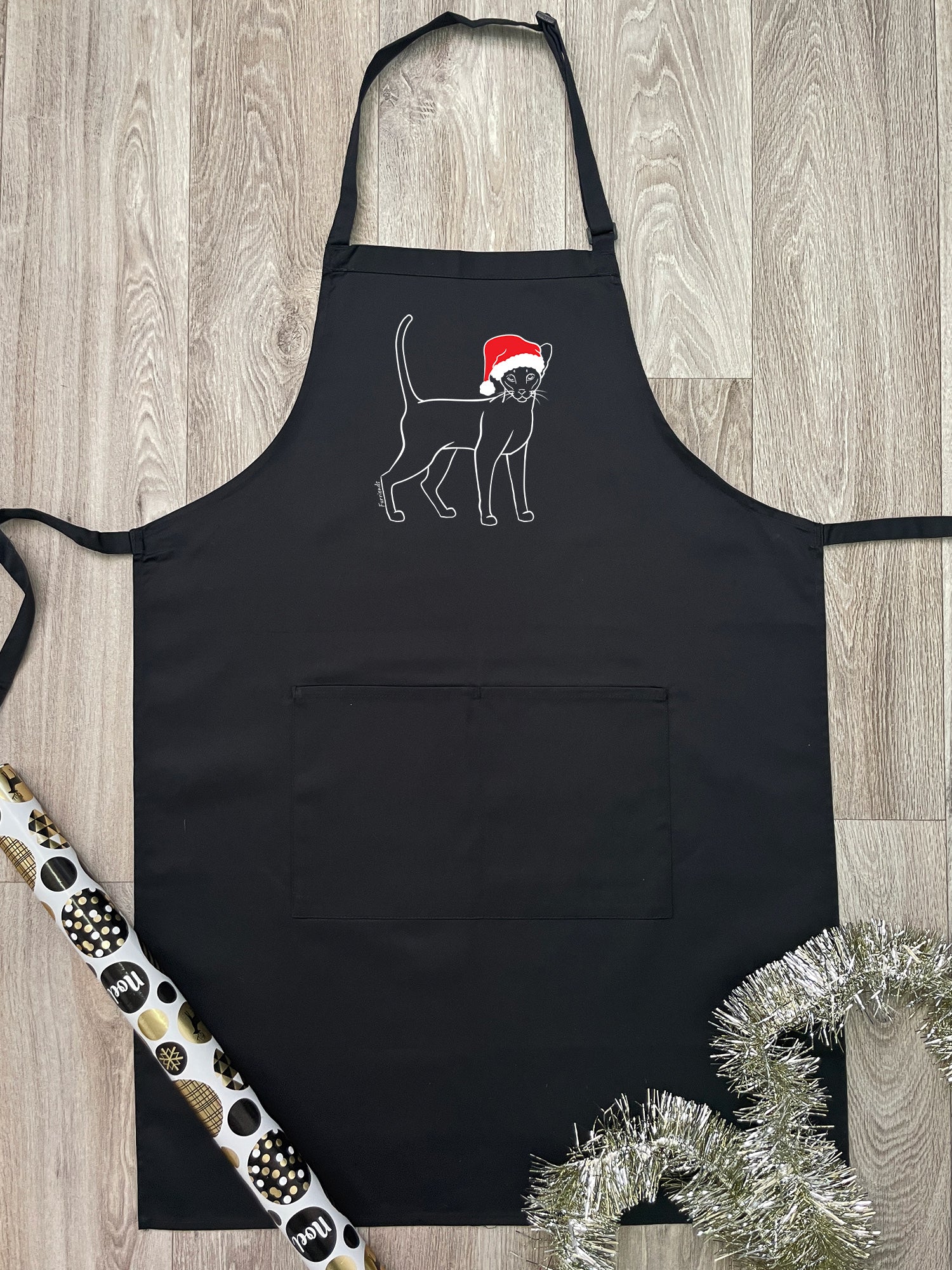 Siamese Christmas Edition Bib Apron