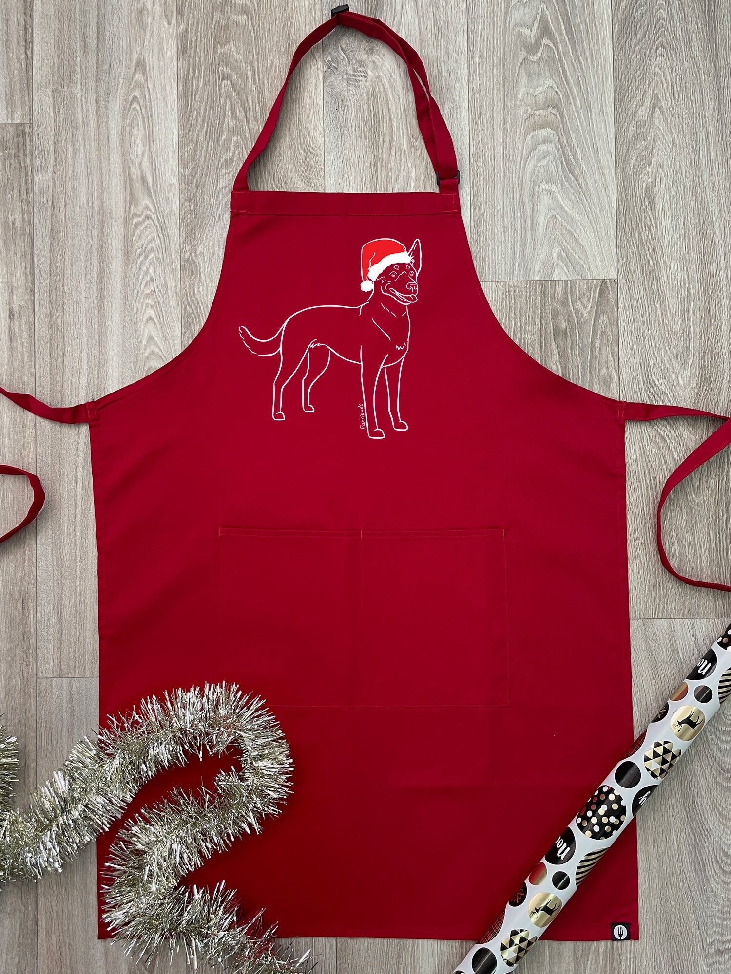 Kelpie Christmas Edition Bib Apron