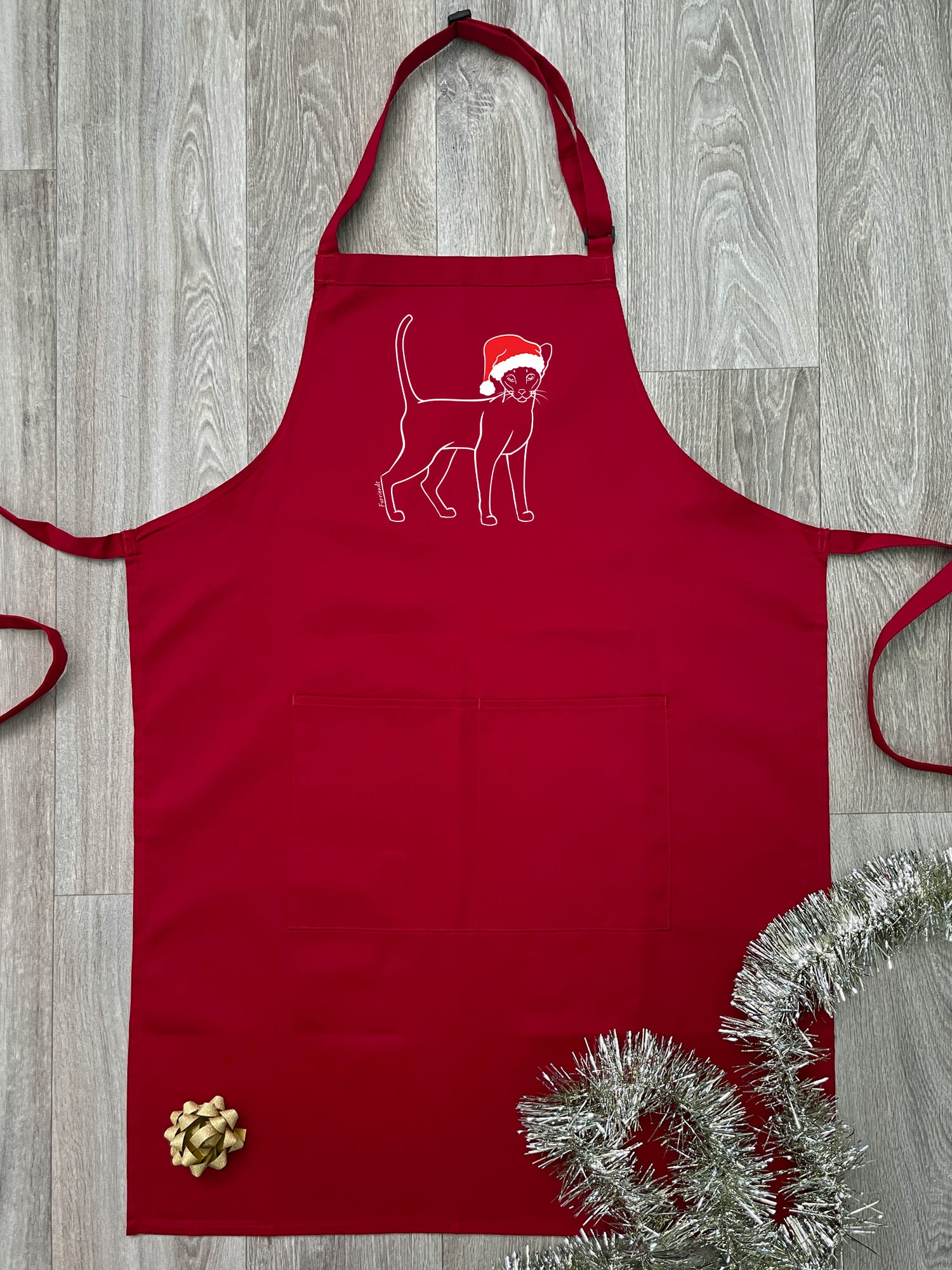 Siamese Christmas Edition Bib Apron