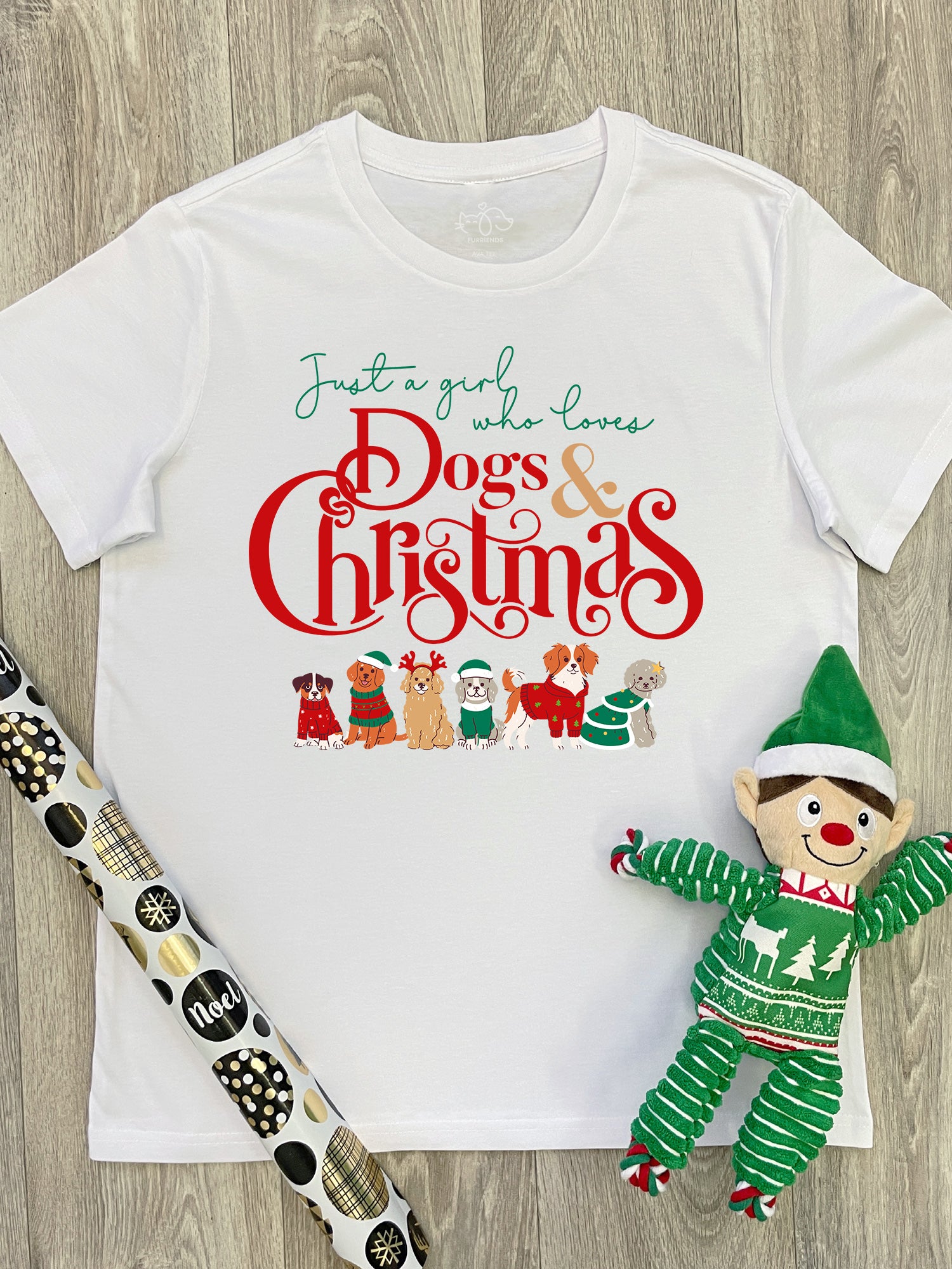 Just A Girl Who Loves Dogs & Christmas Ava Women's Regular Fit Tee