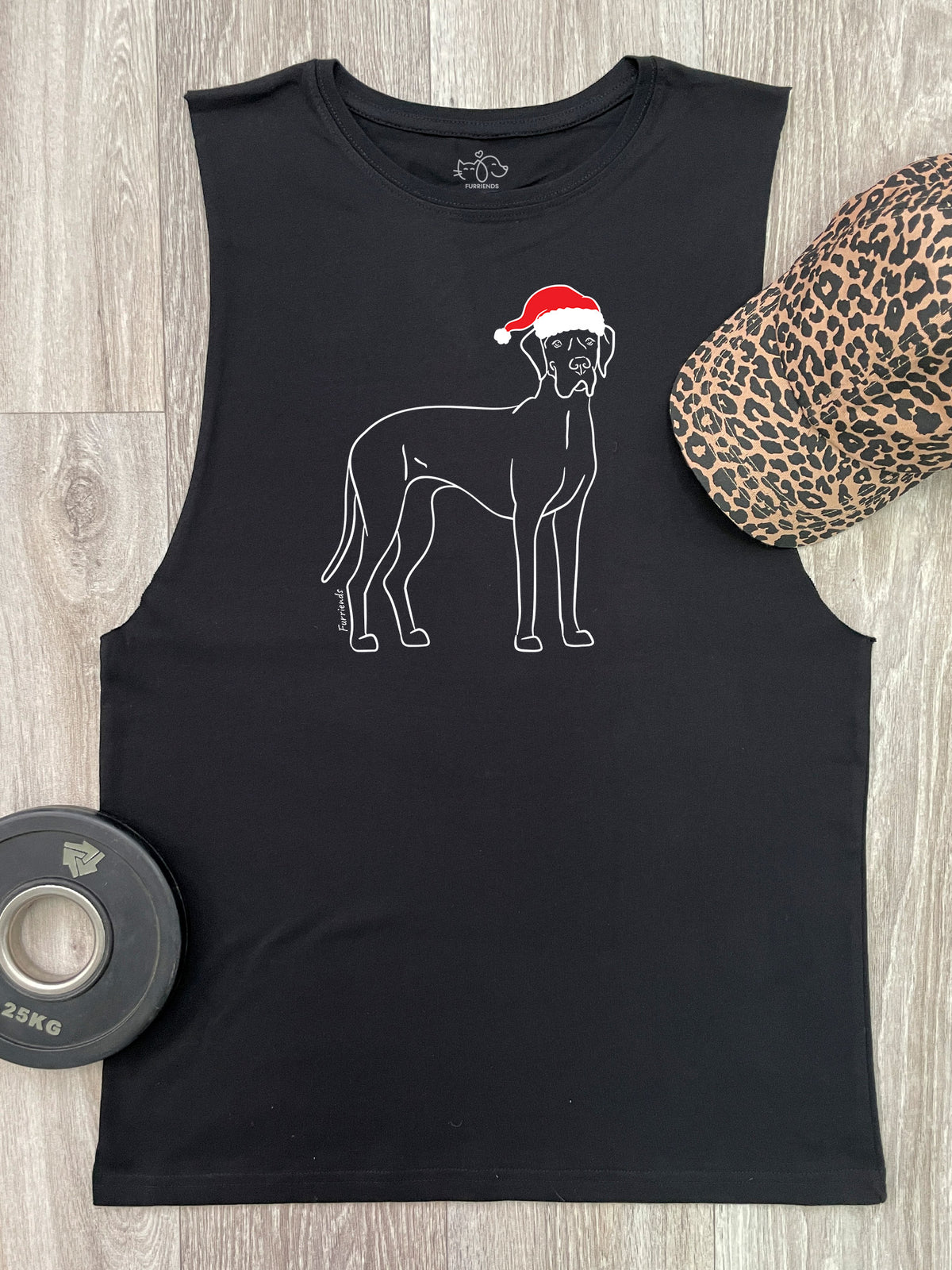 Great Dane Christmas Edition Axel Drop Armhole Muscle Tank