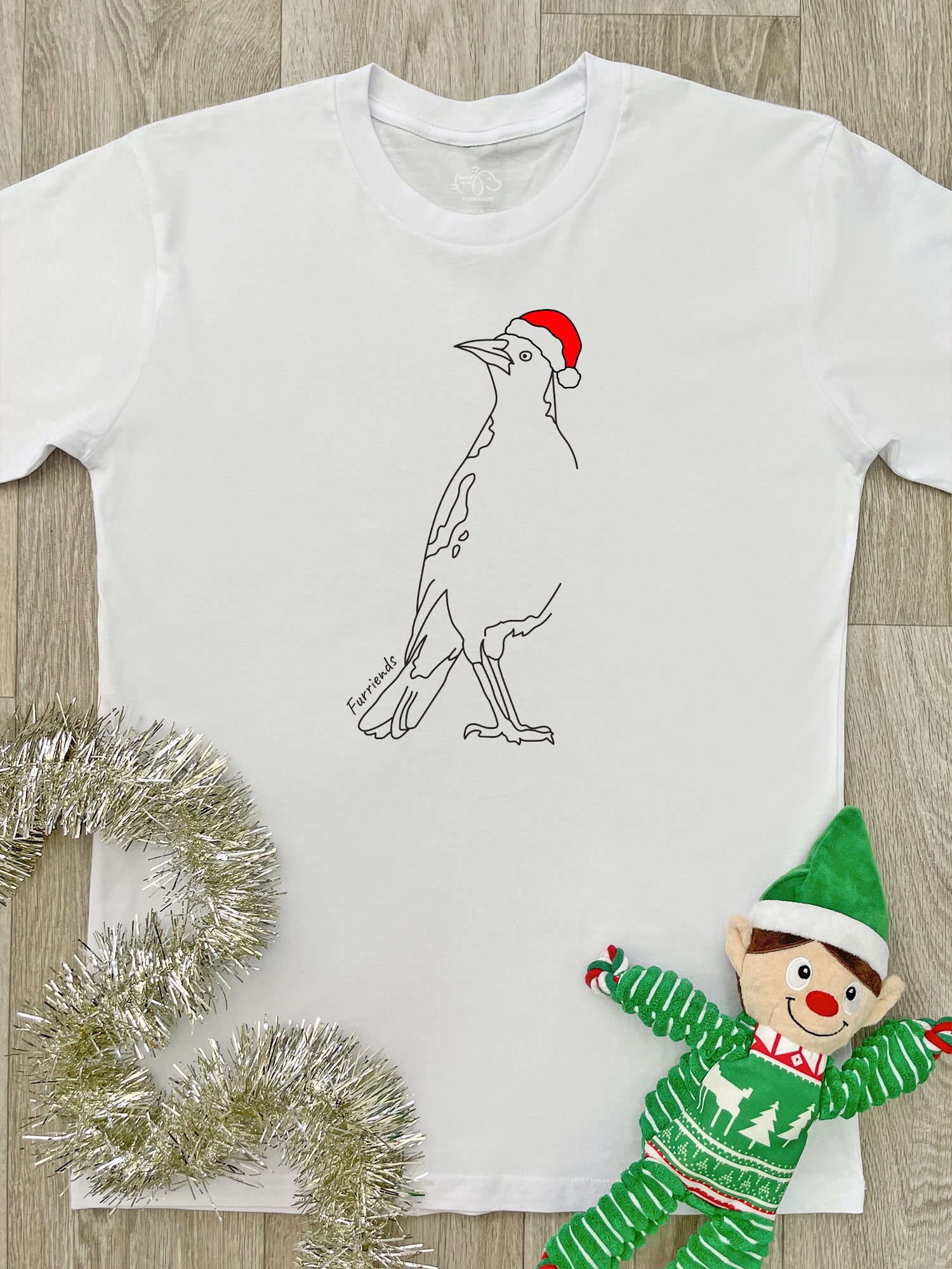 Magpie Christmas Edition Essential Unisex Tee (SIZE 3XL GREY;) ***SALE***