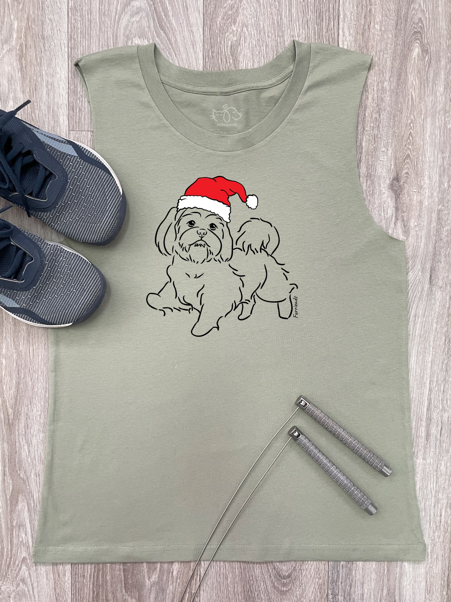 Shih Tzu Christmas Edition Marley Tank