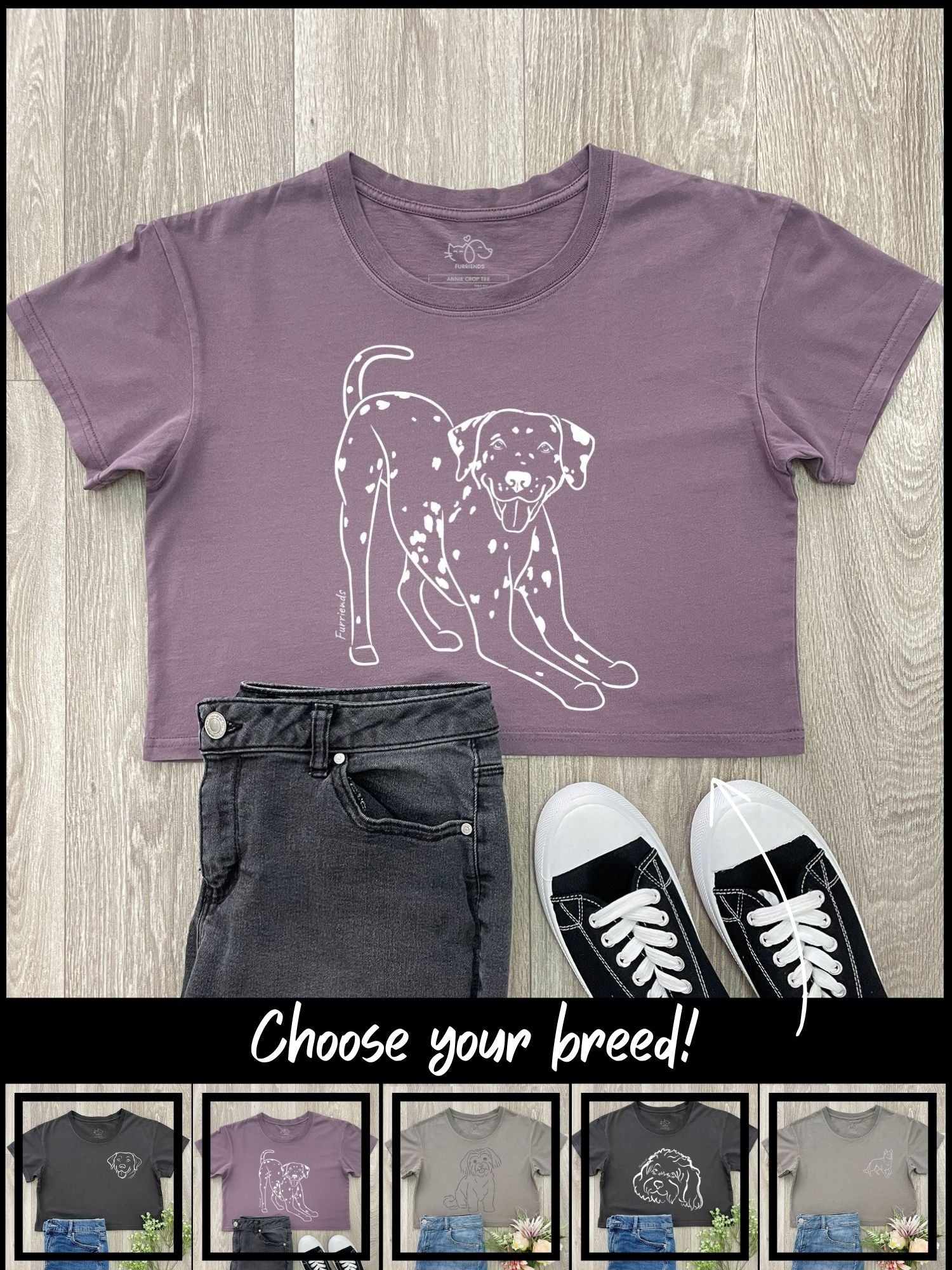 Dog Breed Annie Crop Tee (Customisable)