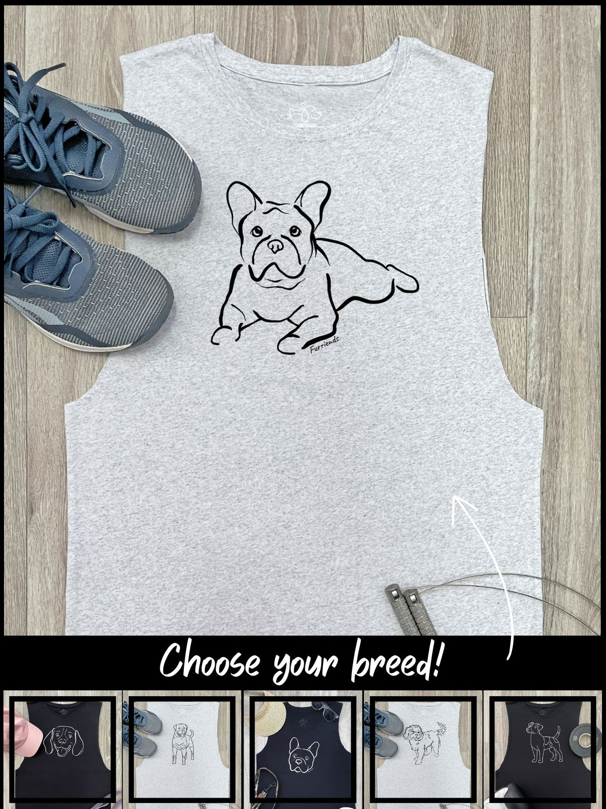 Customisable Dog Breed Axel Drop Armhole Muscle Tank